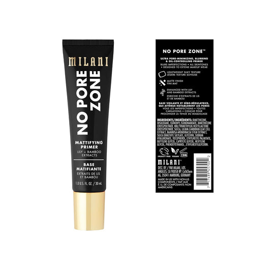 Milani No Pore Zone Mattifying Primer for Makeup (1.0 .)- Matte Face Primer for Oily Skin