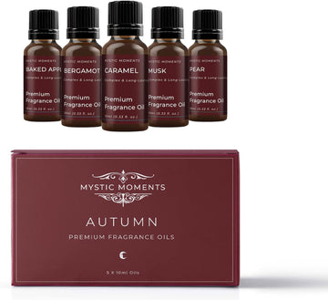 Mystic Moments | Autumn Fragrance Oil Gift Starter Pack 5x10ml | Baked50 Grams