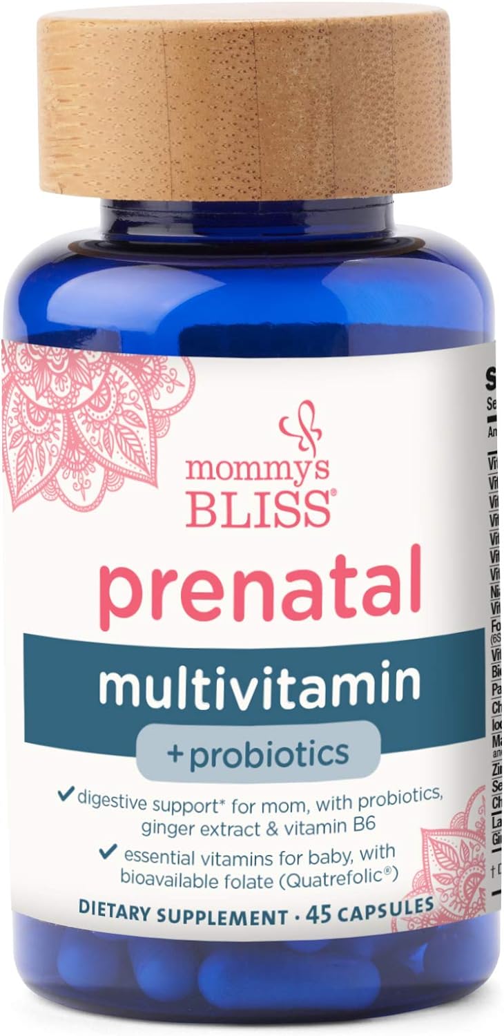 Mommy's Bliss Prenatal Multivitamin + Probiotic for Women w/ Folic Aci