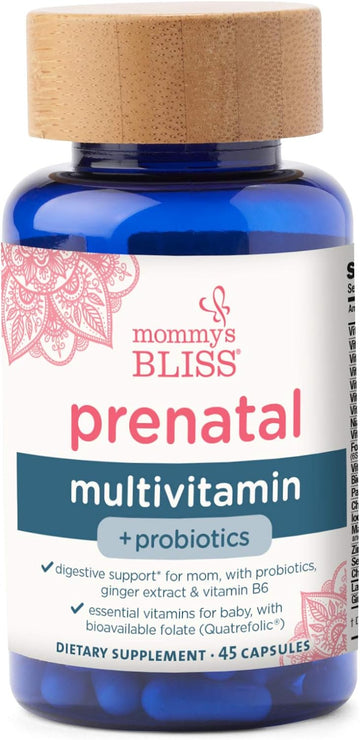 Mommy's Bliss Prenatal Multivitamin + Probiotic for Women w/ Folic Aci