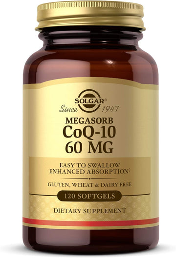 Solgar Megasorb CoQ-10 60 mg, 120 Softgels - Supports Heart