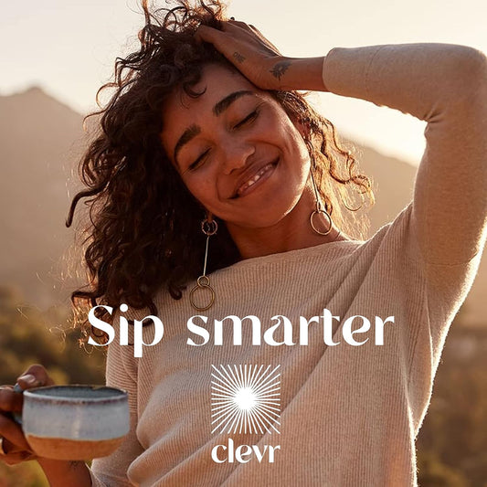 Clevr Blends Turmeric Powder Oat Milk Instant Latte Mix, Golden Milk, Moon Milk Latte Organic Spices, Coconut Superfood Creamer SuperLatte, Adaptogens, Reishi and Lion’s Mane Mushrooms and Probiotics - 14 Servings (340g)