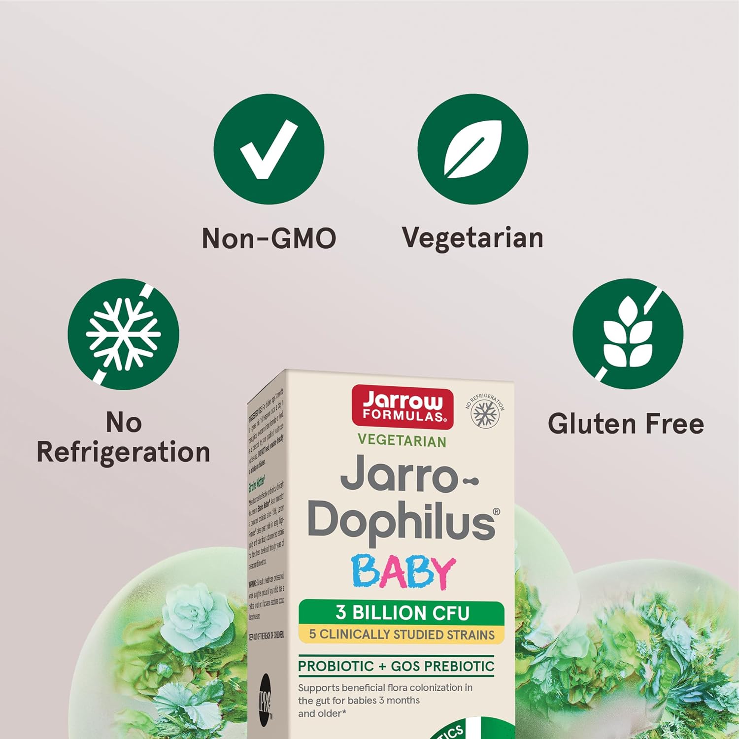 Jarrow Formulas Jarro-Dophilus Baby + GOS - 2.1 oz Powder - Supports I