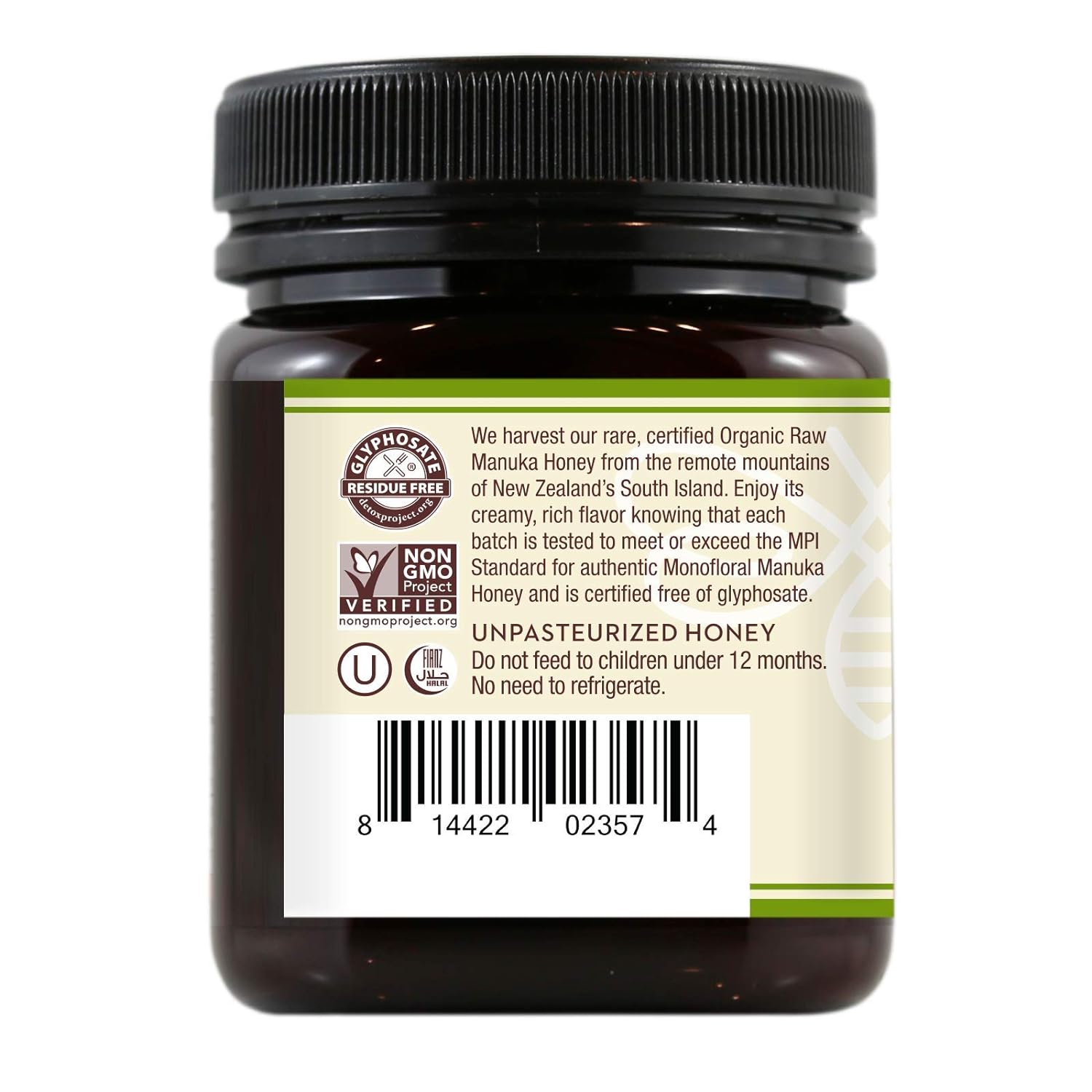 Wedderspoon Raw Organic Manuka Honey KFactor 16+, Unpasteuri