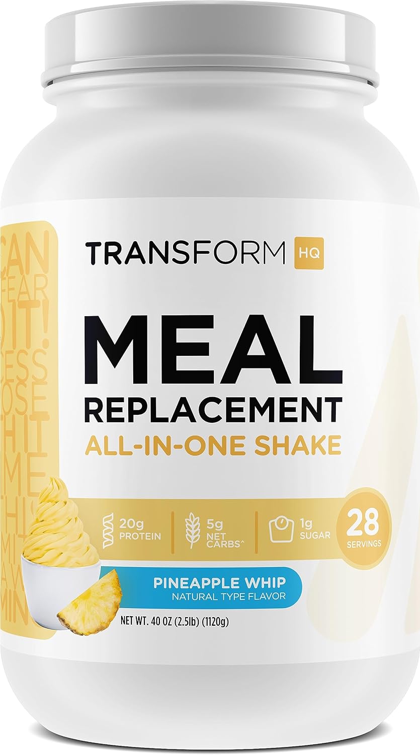 TransformHQ Meal Replacement Shake Powder 28 Servings (Pineapple Whip)0.7 Ounces