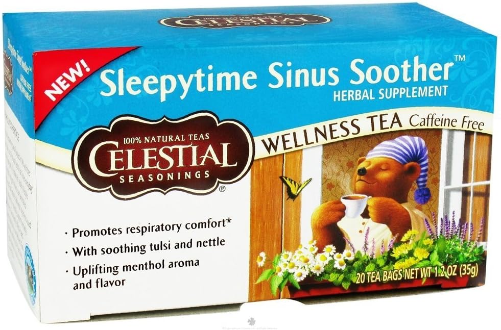 Celestial Seasonings Wellness Tea, Sinus Soother, 20-count (Pack of 3)