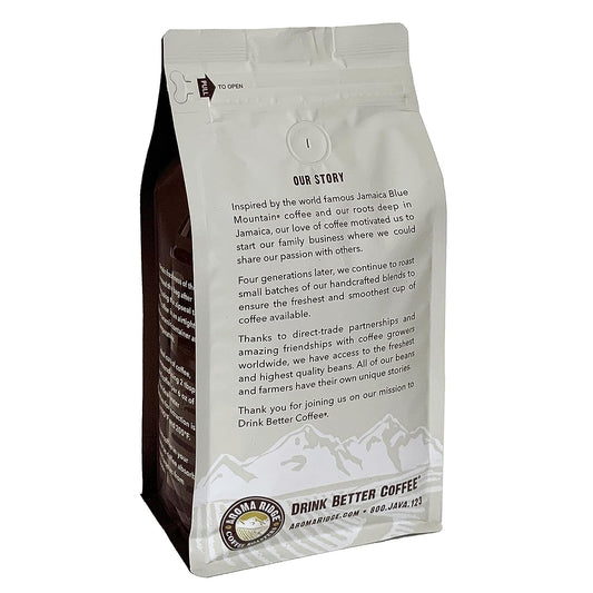 Aroma Ridge Hazelnut Decaf Coffee, Swiss Water Process, Chemical-Free, 100% Arabica Beans, Medium Roast Whole Bean