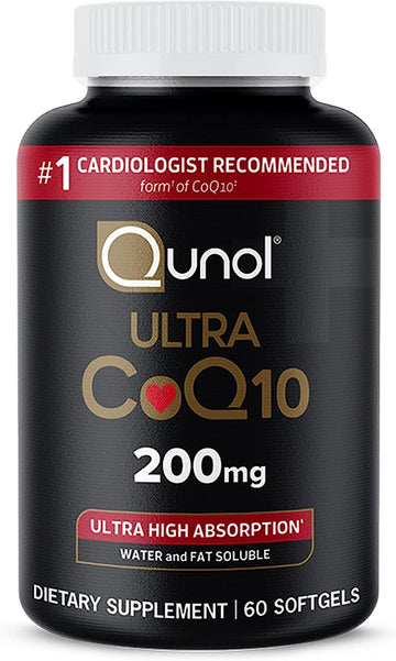 Qunol CoQ10 200mg Softgels, Ultra CoQ10 - Ultra High Absorption Coenzyme Q10 Supplements - Antioxidant Supplement for Va