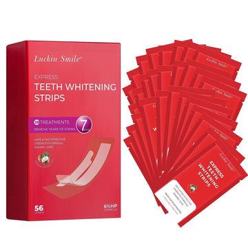 Teeth Whitening Strip, Whitening Strips (56 Pcs), Professional Teeth Whitening Strips for Teeth Sensitive, 28 Treatments Non-Slip White Strips for Fast Remove Smoking, Coffee, Wine Stains