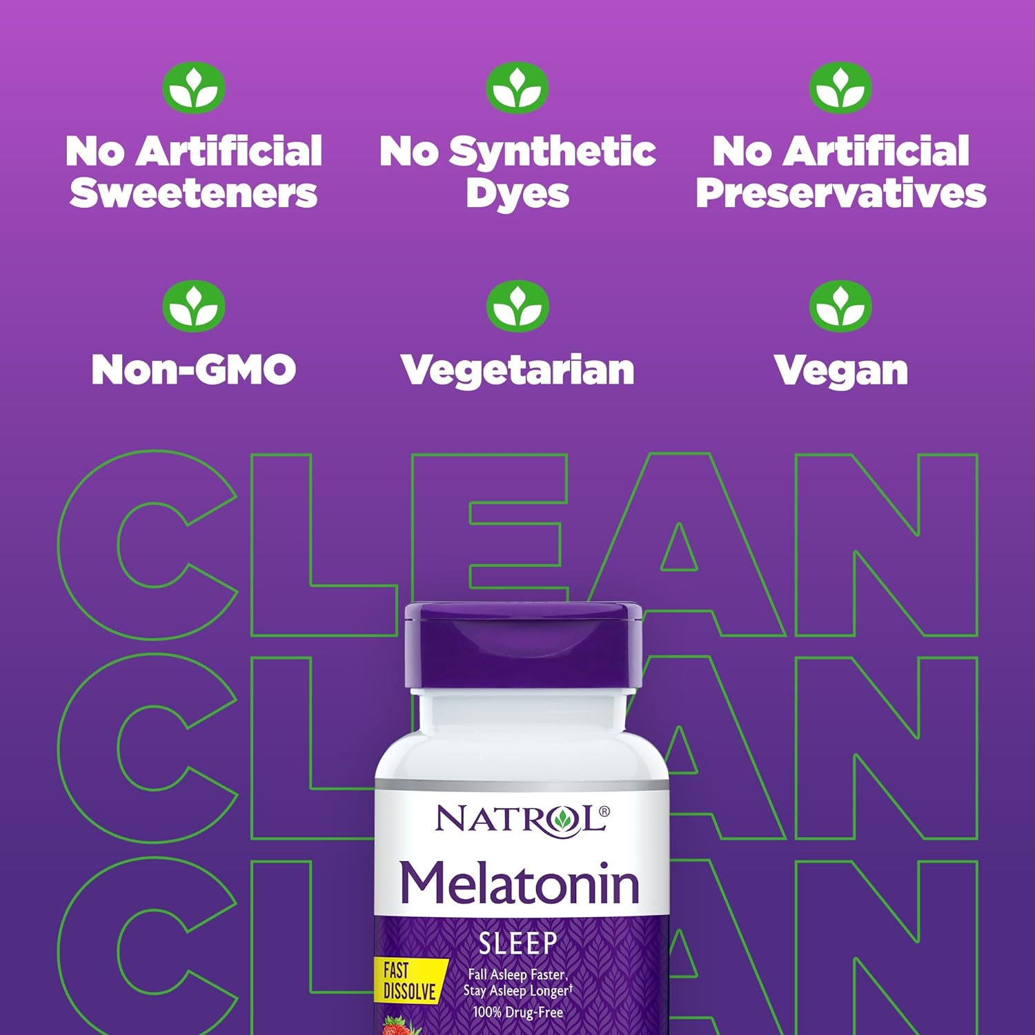 Natrol Melatonin 5mg, Strawberry-Flavored Dietary Supplement for Restf