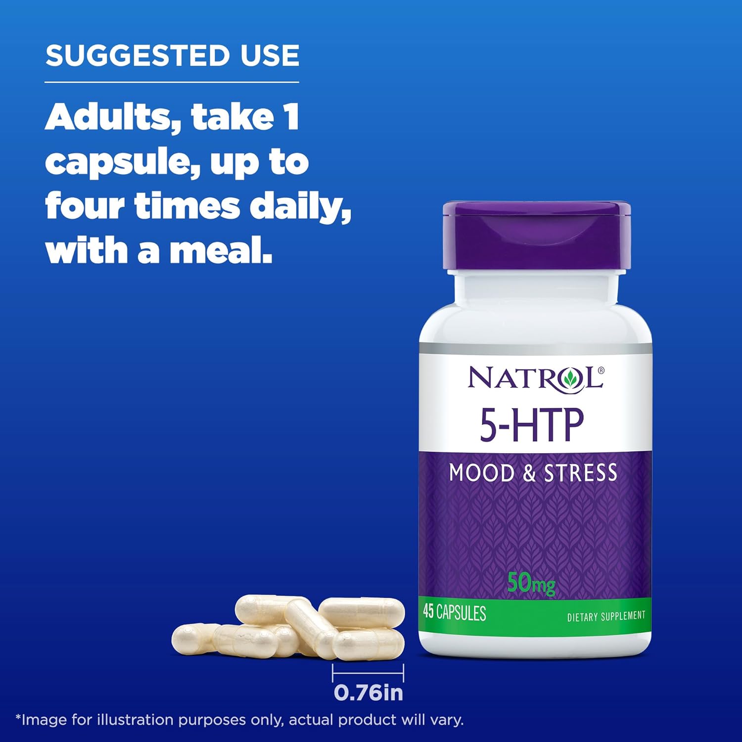 Natrol Mood & Stress 5-HTP 50mg, Dietary Supplement Helps Support a Ba