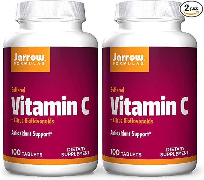 Jarrow Formulas Vitamin C (Buffered) 750 mg - 100 Tablets, Pack of 2 - Includes Vitamin C + Citrus Bioflavonoids - Antioxidant Support - Immune and Wellness - 200 Total Servings
