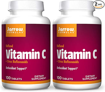 Jarrow Formulas Vitamin C (Buffered) 750 mg - 100 Tablets, Pack of 2 - Includes Vitamin C + Citrus Bioflavonoids - Antioxidant Support - Immune and Wellness - 200 Total Servings