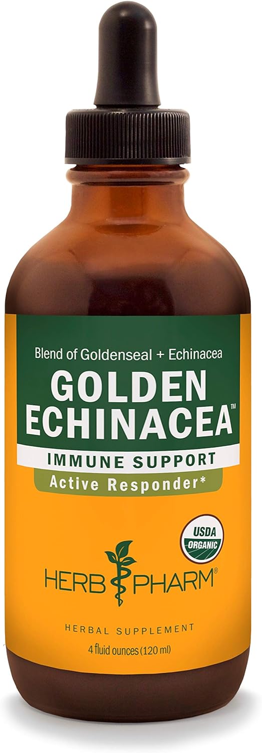 Herb Pharm Certified Organic Golden Echinacea Liquid Extract for Immun