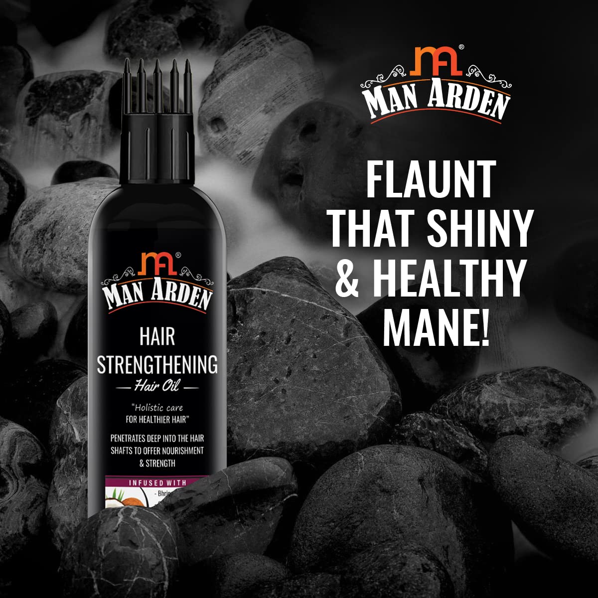  Man Arden Hair Strengthening Hair Oil With Comb Applicator 