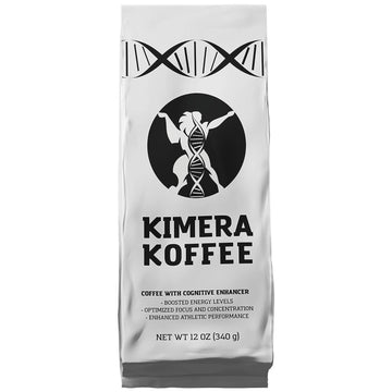 Kimera Koffee - Organic Medium Roast Ground Coffee | Original Blend | Infused with Brain Vitamins |Taurine, Alpha GPC, DMAE, and L-theanine | Enhance Cognitive Stamina & Athletic Performance |