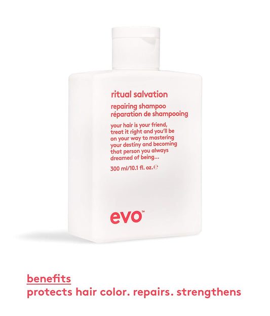 EVO Ritual Salvation Repairing Shampoo - Gently Cleanses, Treats Damaged & Brittle Hair & Protects Color