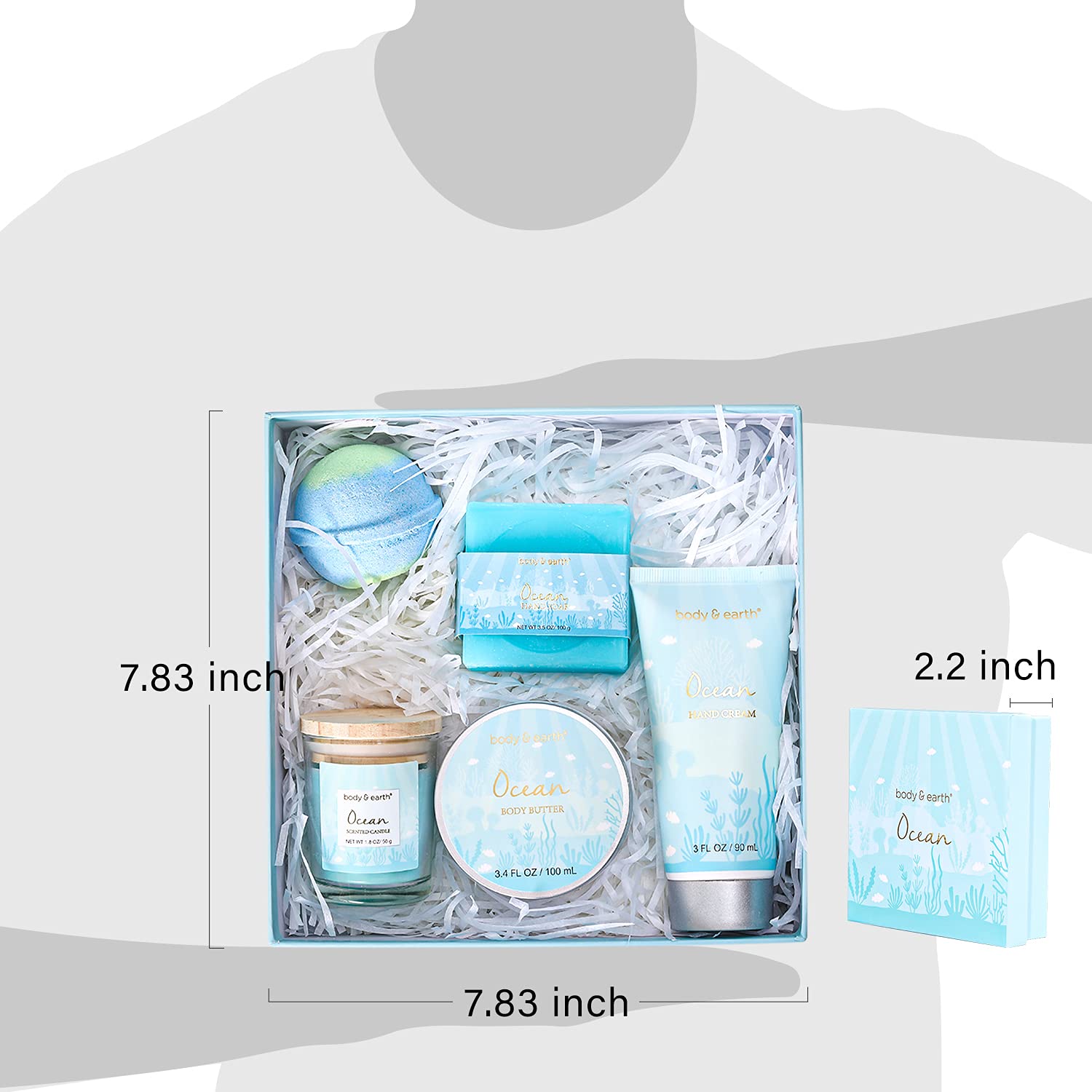 Esupli.com  Gifts for Women, Bath Set with Ocean Scented Spa