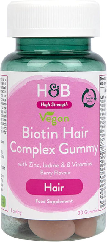 Holland & Barrett Vegan Biotin Hair Complex 30 Gummies

100 Grams