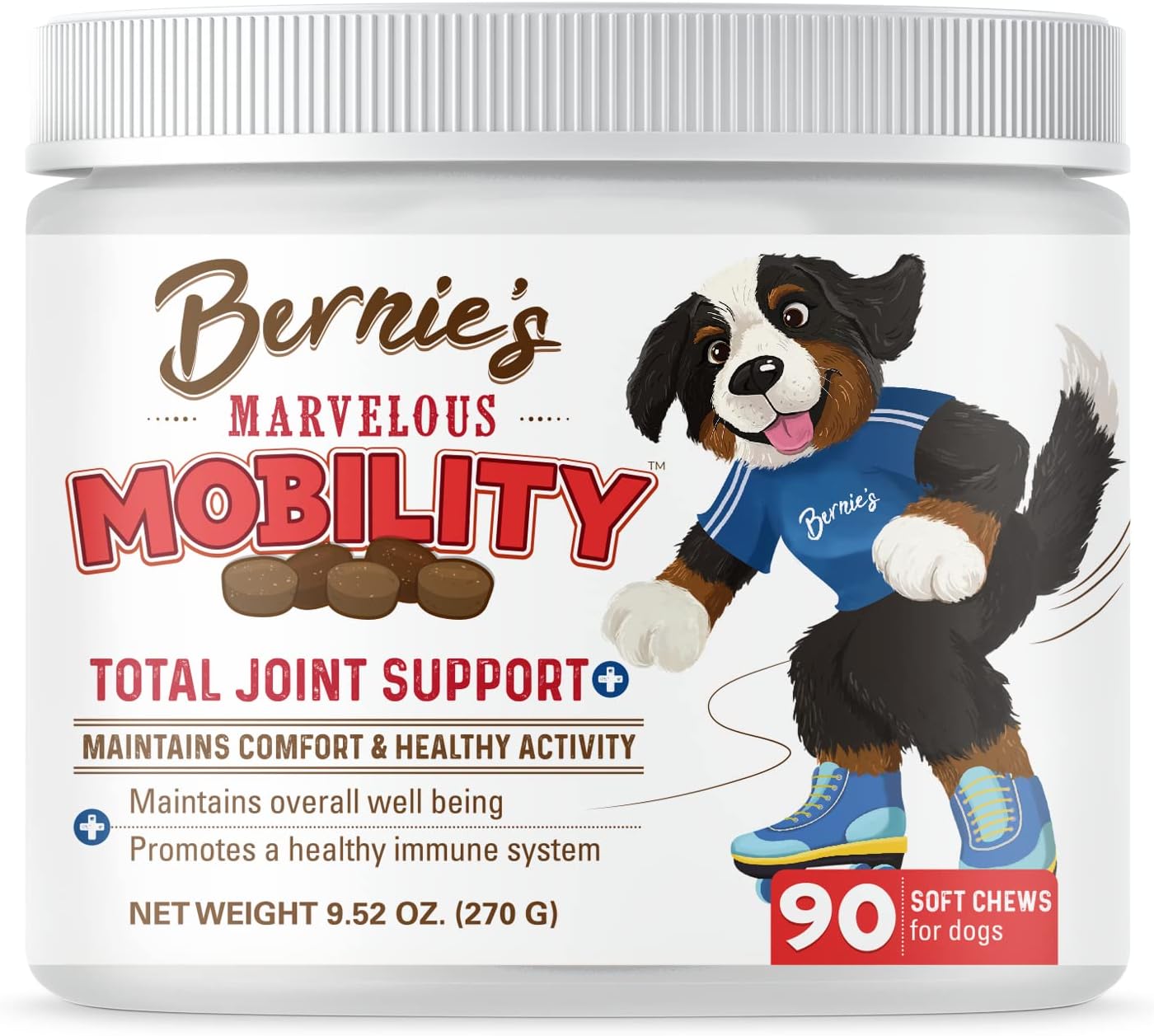Bernie'S Marvelous Mobility - Daily Dog Hip And Joint Supplement - Maintains Overall Well Being & Promotes A Healthy Imm