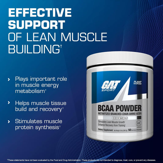 GAT Sport BCAA Powder Nutritional Supplement, 266.5 Gram