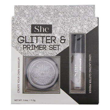 SHE Loose Glitter Primer Set (Gold, Silver) (Silver)
