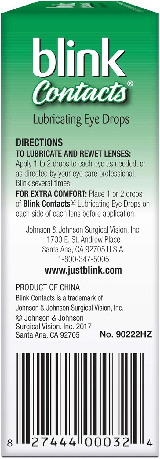 Amo Blink Contacts Lubricating Eye Drops, 0.34 Fl Oz (Pack of 2)