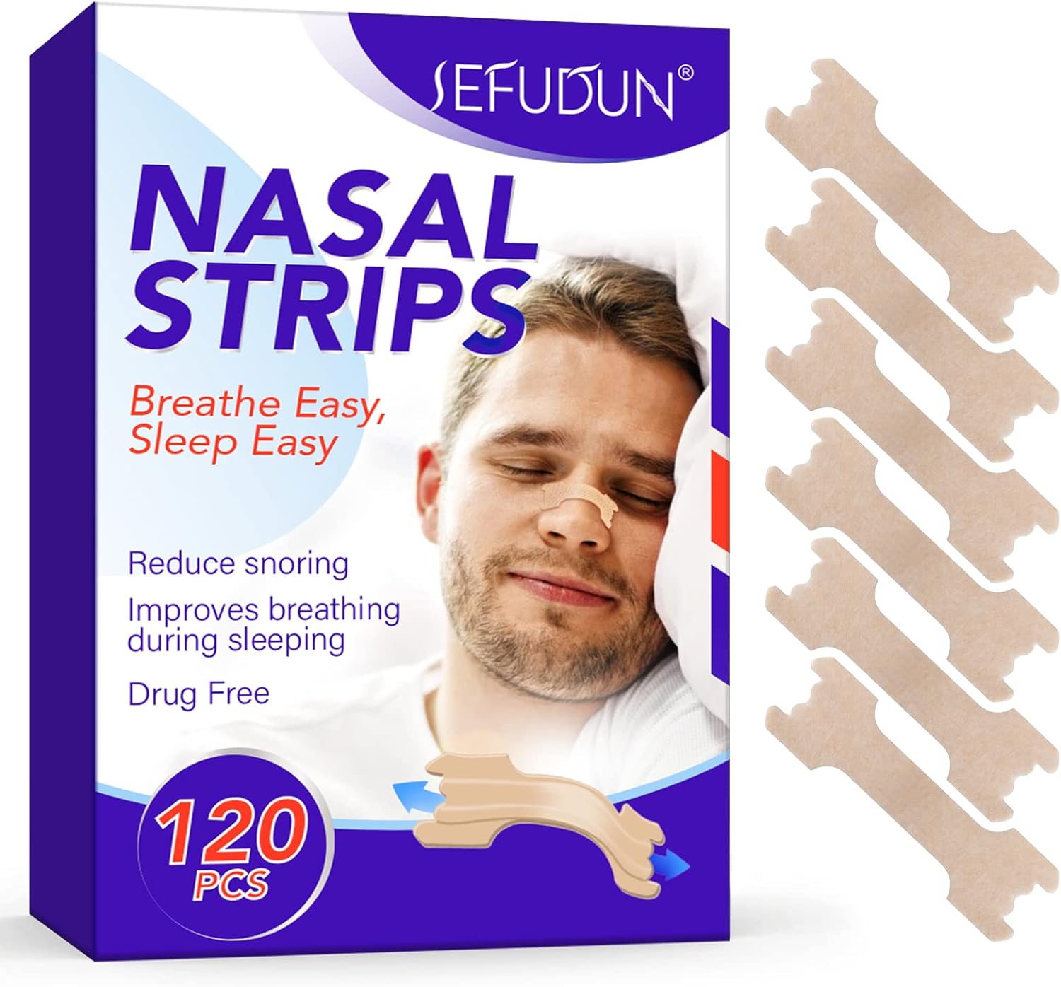 Nasal Strips 120Pcs, Instantly Relieve Nasal Congestion, Ant