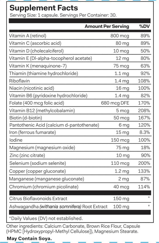 The Nue Co. Women'S Multivitamin Supplement- Supports Energy, Immunity