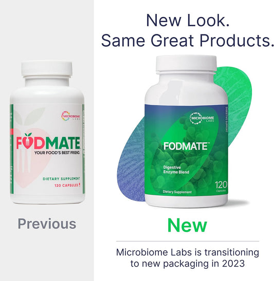 Microbiome Labs FODMATE Digestive Enzymes - Enzymes for Digestion, Occ2.08 Ounces