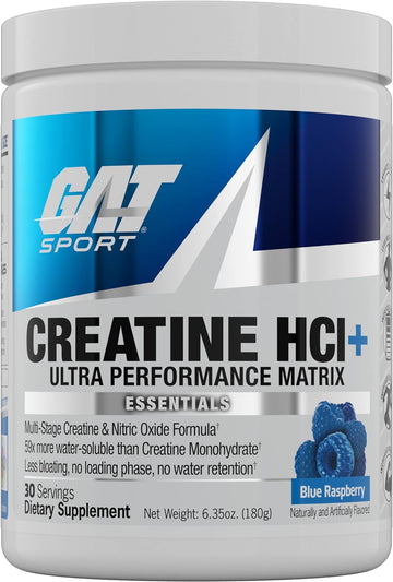 GAT SPORT Creatine HCI+, N03-T? Nitrate Matrix, 30 Servings (Blue Rasp