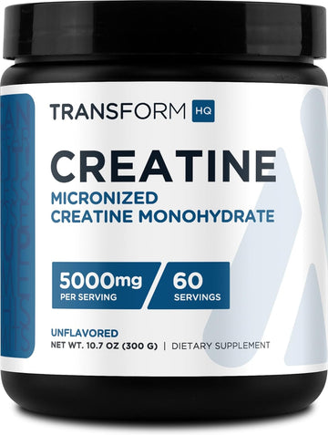 TransformHQ Creatine Monohydrate Powder, 60 Servings of Pure Performan