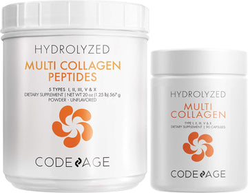 Codeage Multi Collagen Protein Capsules & Multi Collagen Pro