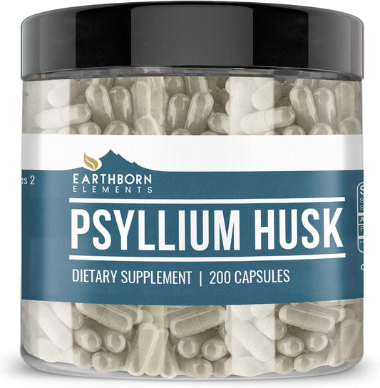 Earthborn Elements Psyllium Husk and Yacon Root Bundle, 200 Capsules,