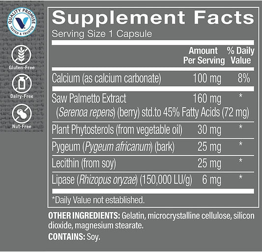 The Vitamin Shoppe Saw Palmetto & Pygeum Complex (60 Capsules)