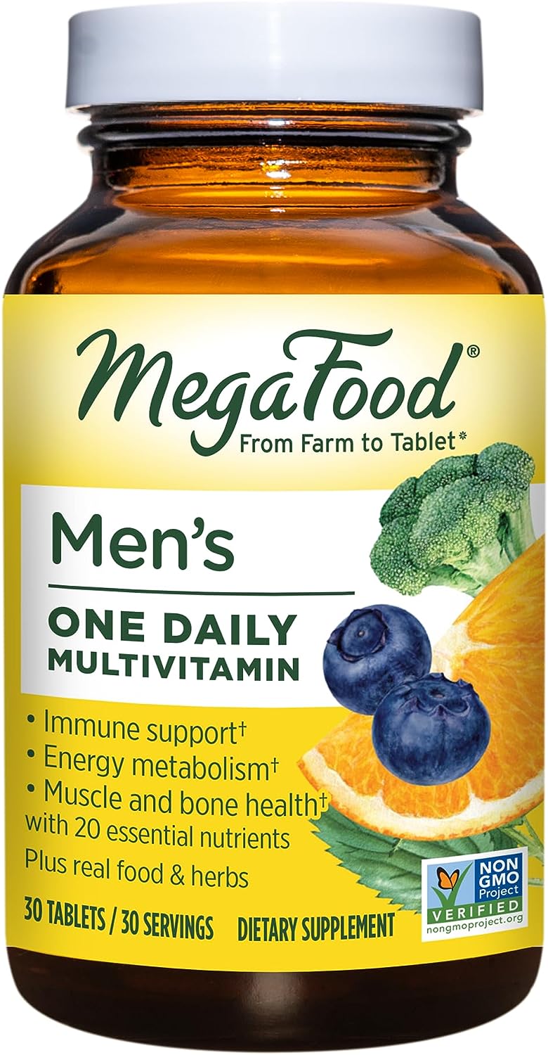 MegaFood Men's One Daily - Multivitamin for Men with Zinc, Selenium, V