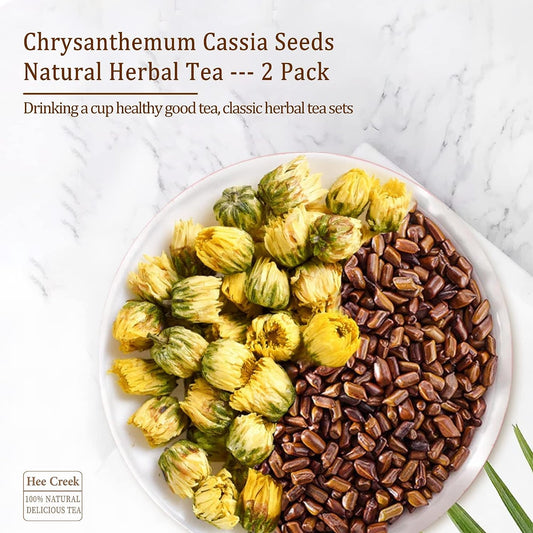 Hee Creek Chrysanthemum Cassia Seeds Tea Fetal Chrysanthemum Cassia Seeds Combination of Floral Tea, Set Herbal Tea, Combination Health Tea, Eyes Brighten Liver Cleanse Tea ??????