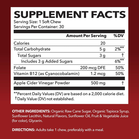 Apple Cider Vinegar Chews | Apple Cider Vinegar Supplements for Energy
