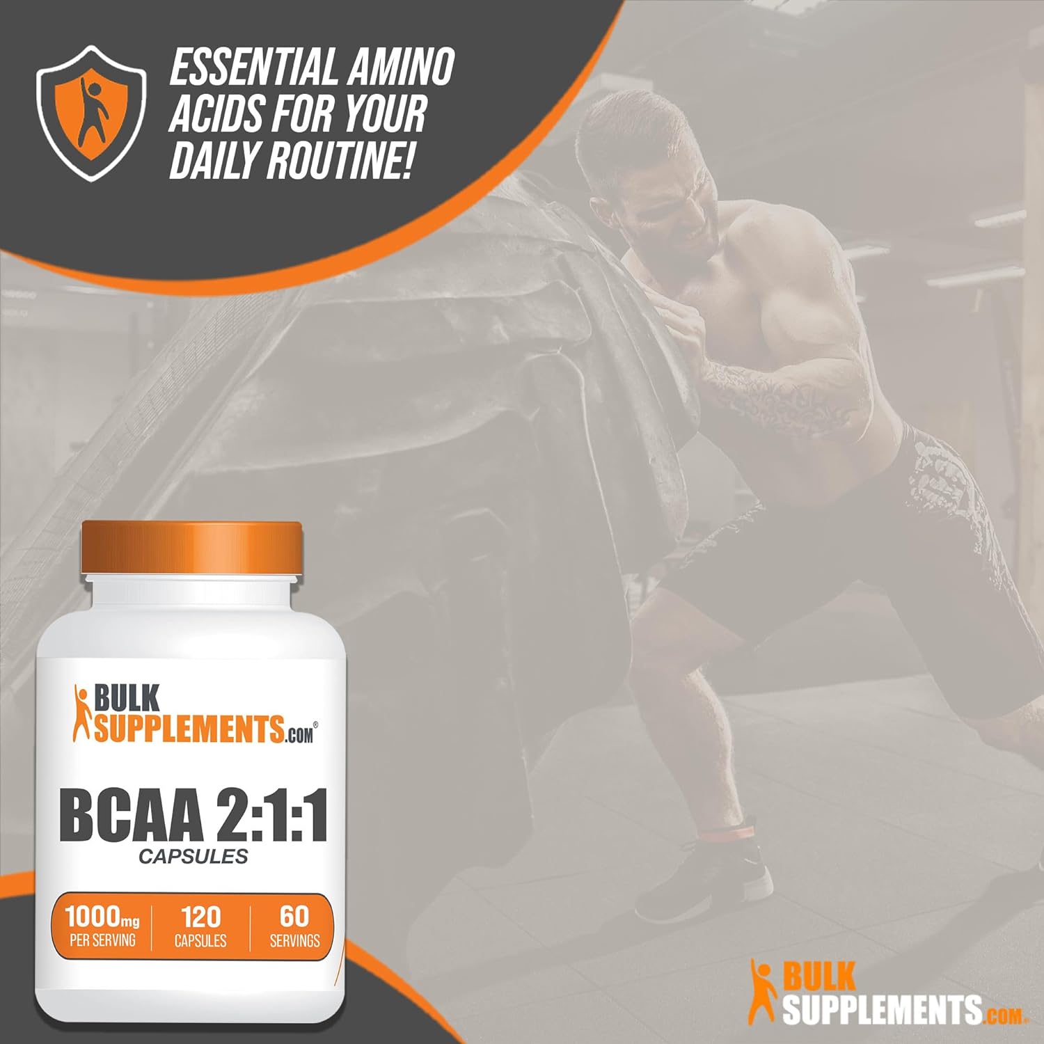 BULKSUPPLEMENTS.COM BCAA 2:1:1 Capsules - Branched Chain Amino Acids, 