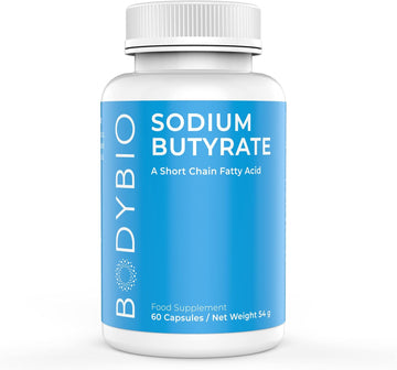 BodyBio Gut Health Supplement - Butyrate + Sodium | The Ultimate Postbiotic | No Bloating | No Gas | Great Poops | Supports Healthy Digestion | Leaky Gut Repair | No Additives