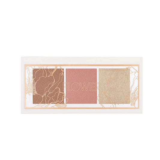OWER BEAUTY CONTOUR PALETTE | Lift & Sculpt Contouring Palette | 3 Powder Makeup Shades to Sculpt, Blush & Highlight Face | Cruelty Free (Medium/Dark)