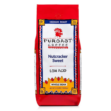 Puroast Coffee Low Acid Whole Bean Coffee, Nutcracker Sweet, High Antioxidant,Bag