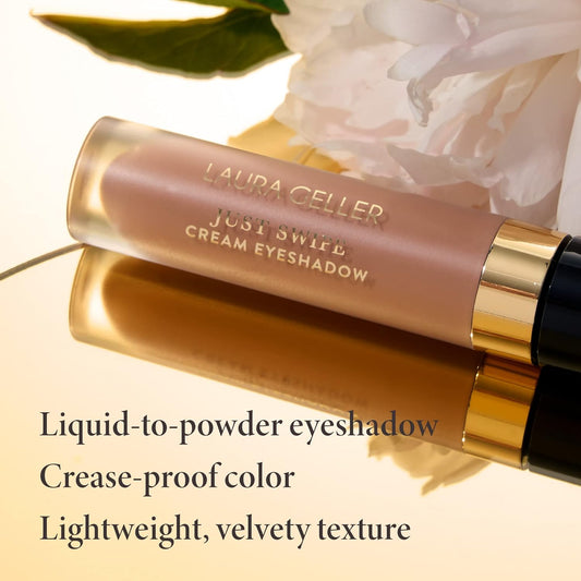LAURA GELLER Just Swipe Liquid Eyeshadow - Terracotta - Cream-to-Powder - Lightweight Crease-Proof Velvety Color - Long-Lasting Finish