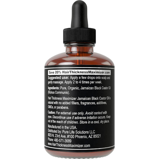 Jamaican Black Castor Oil For Hair Growth. Vegan Serum and Lash Serum For Thickening, Moisturizing + Eyelash. Scalp Trea