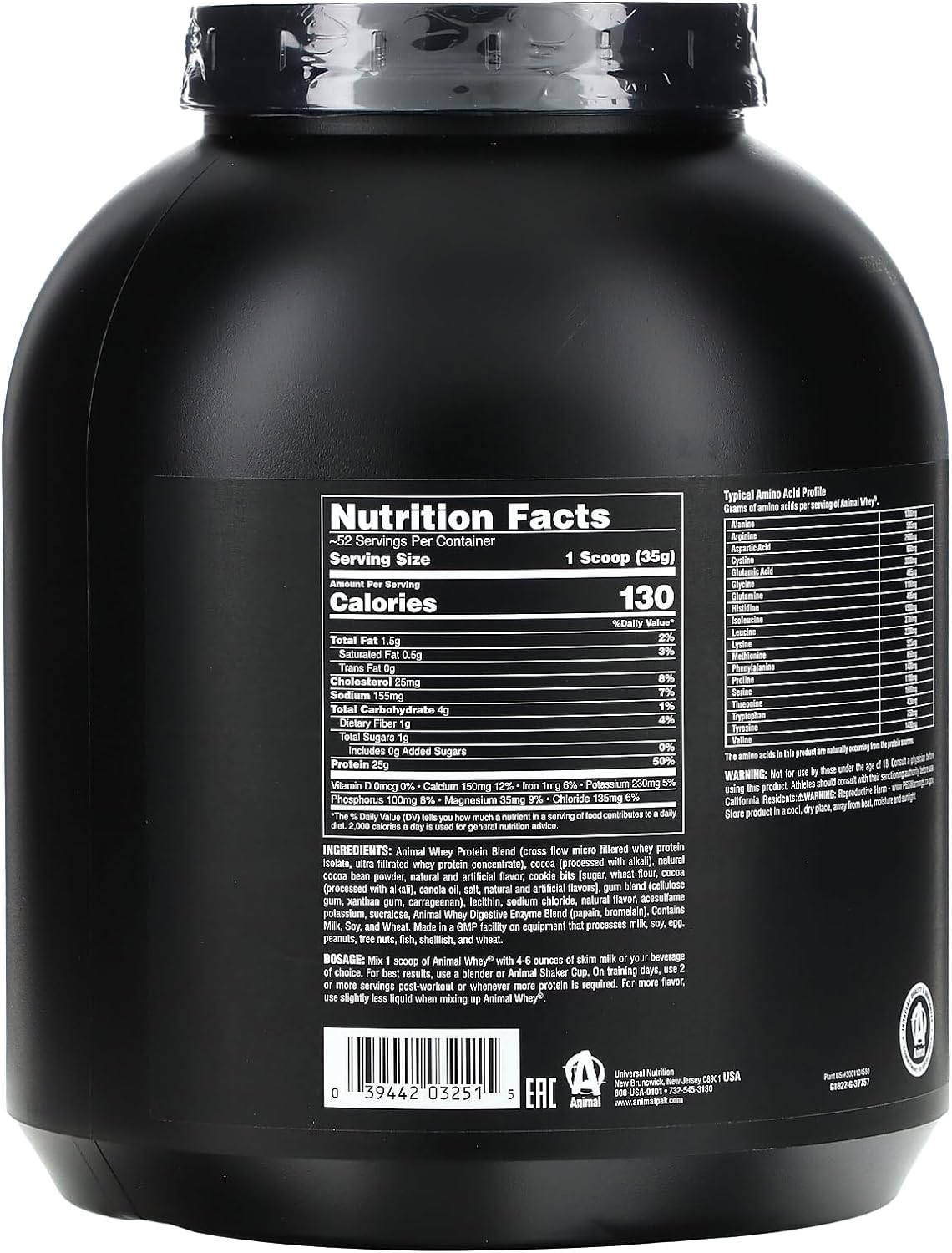 Animal Whey Isolate Whey Protein Powder – Loaded for Post Workout and 