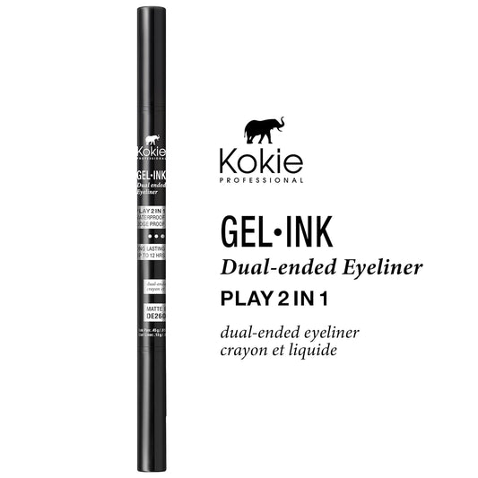 Kokie Gel Ink Dual Ended Eyeliner (Matte Black)