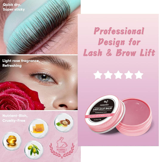 PERMANIA Lash Perm Kit, Lash Lift Sachet Kit with  New Eyelash Lifting Adhesive Smells Great Keeps Both Lashes and Brows in Place 8 Weeks Mega L Curl Eyelash and Brow Lamination