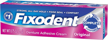 Fixodent Denture Adhesive Cream Original 0.75  - Buy Pack & Save (Pack of 2)