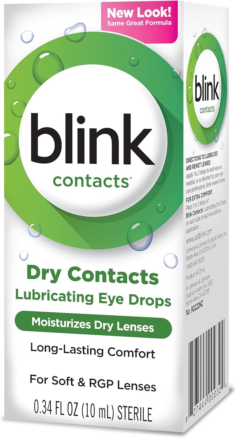 Blink Contacts Lubricant Eye Drops, 10 ml (Pack of 3)