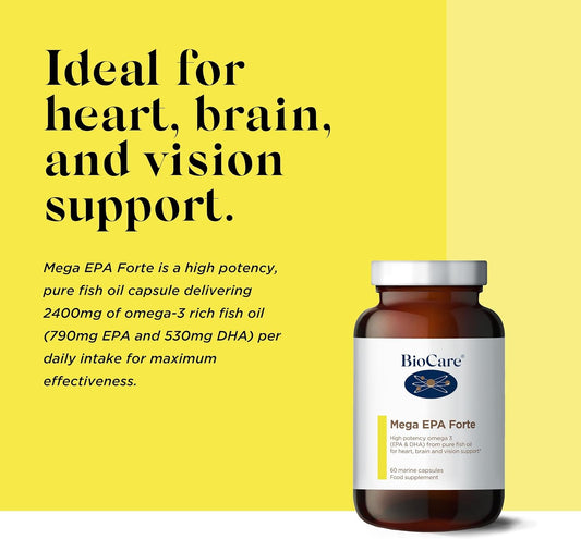 BioCare Mega EPA Forte (Omega-3 Fish Oil) | Heart, Brain & Vision Supp160 Grams